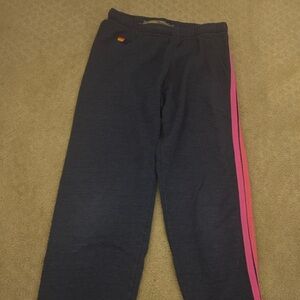 M aviator nation navy blue neon sweatpants! Excellent condition rarely worn!